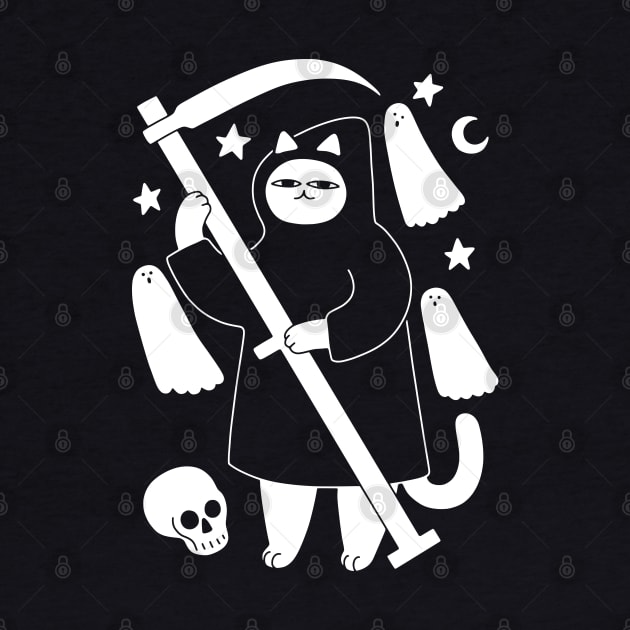 Spooky Grim Reaper Cat by obinsun